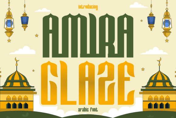 Amira Glace: A Bold Arabic-Style Display Font for Craft Creations