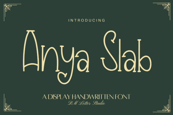 Anya Slab: The Display Handwritten Typeface for Editorial Design