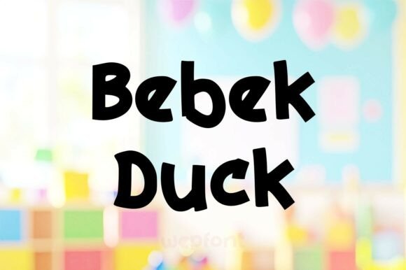 Bebek Duck Font for Handmade and Commercial Craft Projects