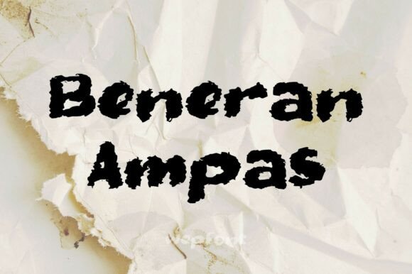 Beneran Ampas Display Font for Editorial Design