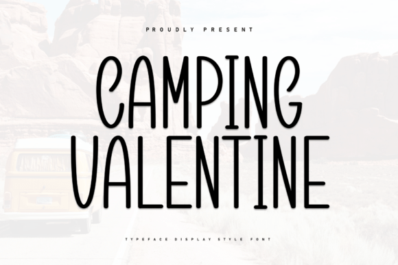 Camping Valentine Font for Cozy Craft Projects