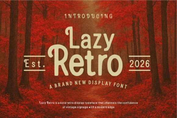 Lazy Retro Font: Vintage Charm for Handmade Creations