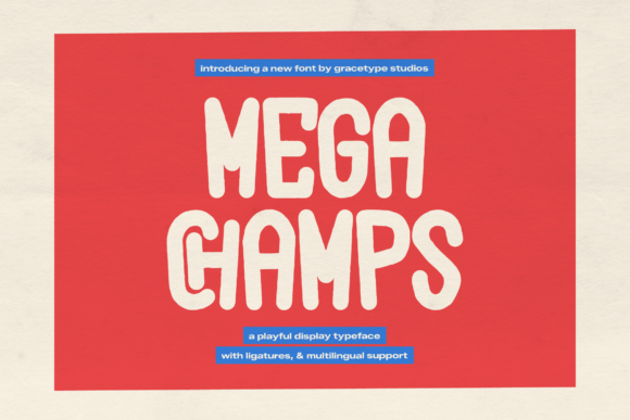 Mega Champs: A Bold Display Font for Editorial Design