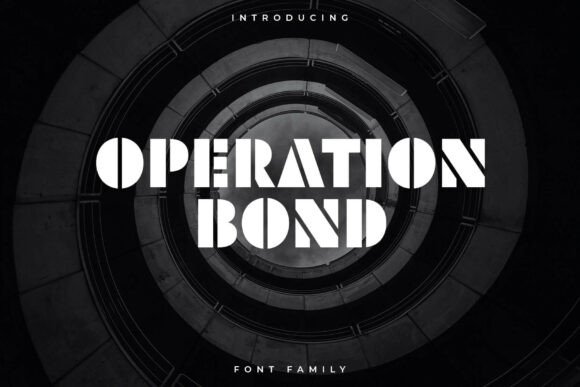 Operation Bond: A Cinematic Display Typeface for Bold Designs