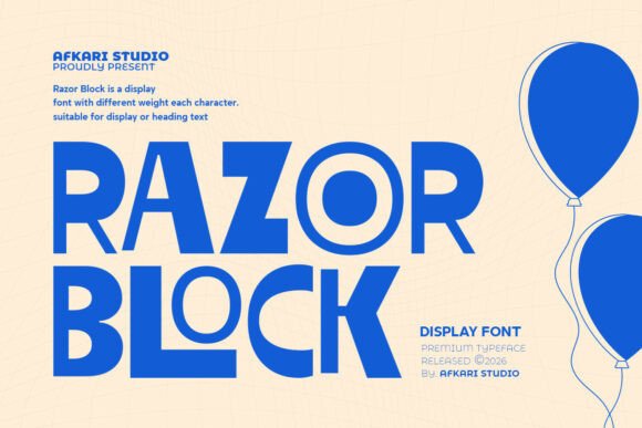 Razor Block Font for Bold Branding and Professional Design