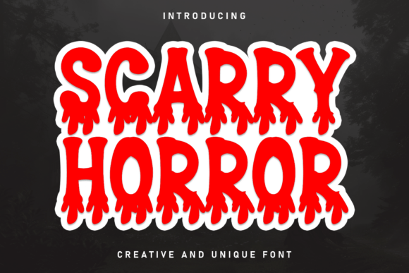 Scarry Horror: A Playful Handwritten Display Font