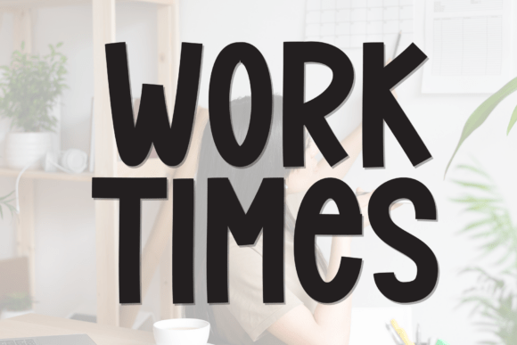 Work Times: A Handwritten Display Font for Editorial Design
